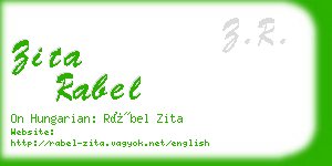 zita rabel business card